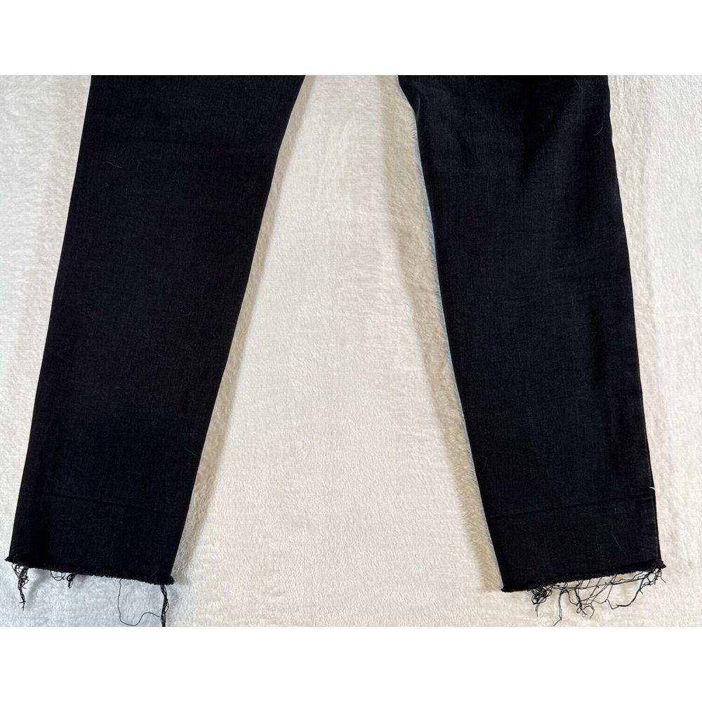 Judy Blue Jeans SZ 28 Black Slim Fit Mid Rise Stretch Distressed Raw Hem JB88137 - Picture 7 of 14